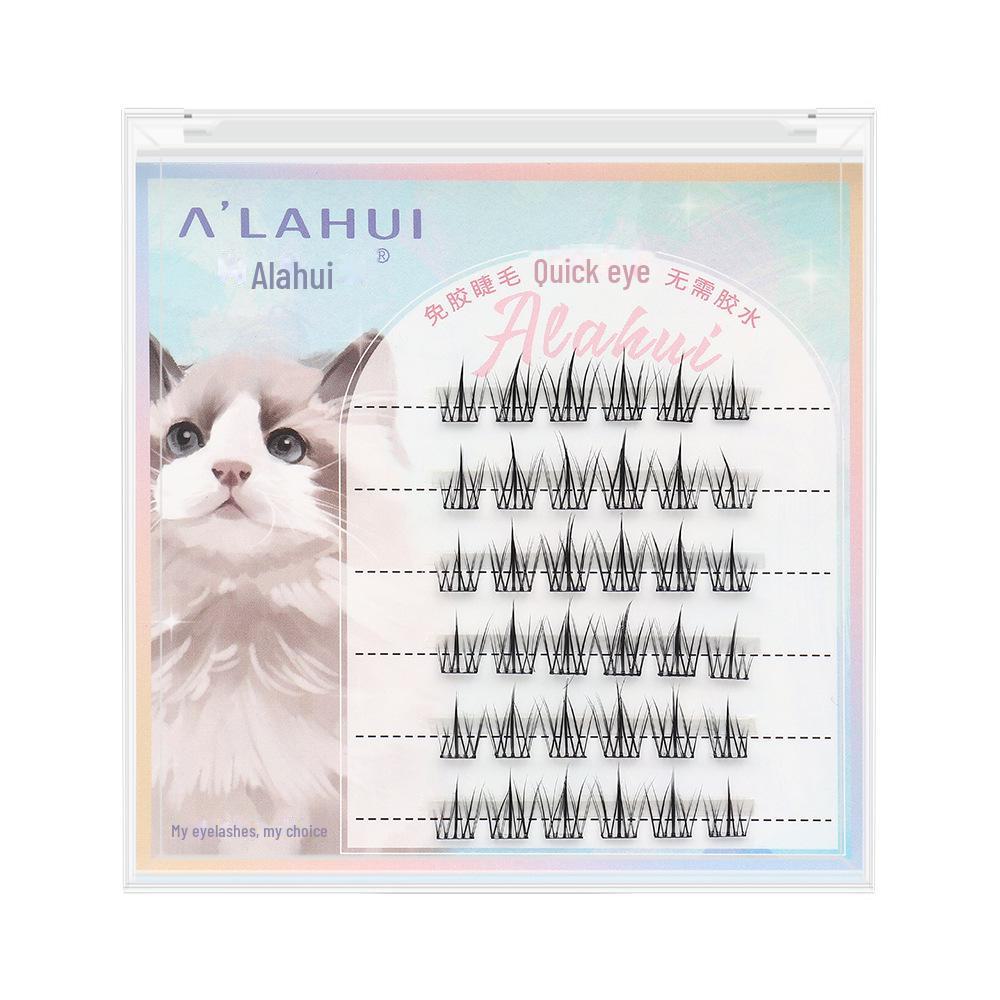 Alahui Glue-Free Sunflower False Eyelashes: 36 Natural Clusters for Beginners