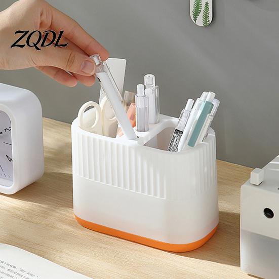 Cute Desk Accessories for Girls Desktop Pen Holder, Compartments Thickened Plastic Organizer, Macaron Compact Organizer Supplies Color Vertical