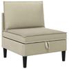 Mid Size Sofa with Storage Space Sand Velvet