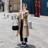 Khaki Hooded Windbreaker Coat Women's Long-cut Spring and Autumn Korean Style Large Size Versatile Casual Coat