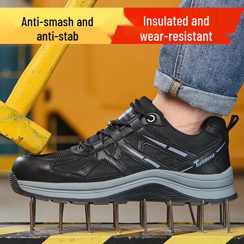 Men's Insulated Anti-Smash, Anti-Puncture Safety Work Shoes - Breathable, Wear-Resistant Protection
