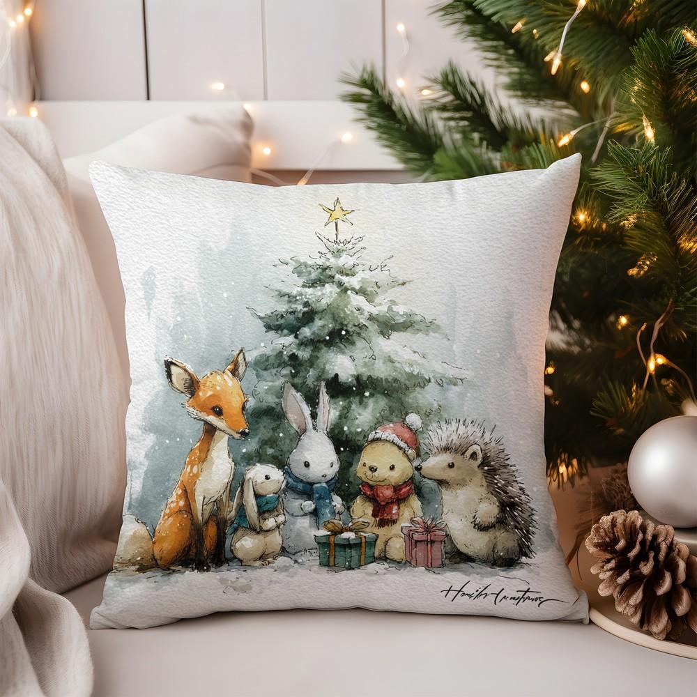 Heimdeko Weihnachtsbaum Hutmuster Kissenbezugsmuster Kissenbezug Geeignet für Sofa Schlafzimmer Auto Kissenbezug