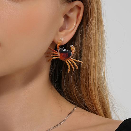 

Серьги-гвоздики в форме животных, преувеличенные ювелирные изделия, универсальные серьги-гвоздики, ожерелье