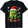 Cat Bruh Christmas Shirt for Teen Boys Funny Christmas Bruh T-Shirt