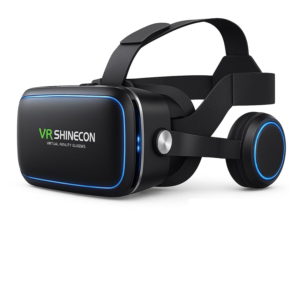 

VR для всього Смартфона VR інтегрований 40 мм управління на головному PMMA сумісний з гарантією [Immersive family] окуляри, навушники, однокнопкове чорний