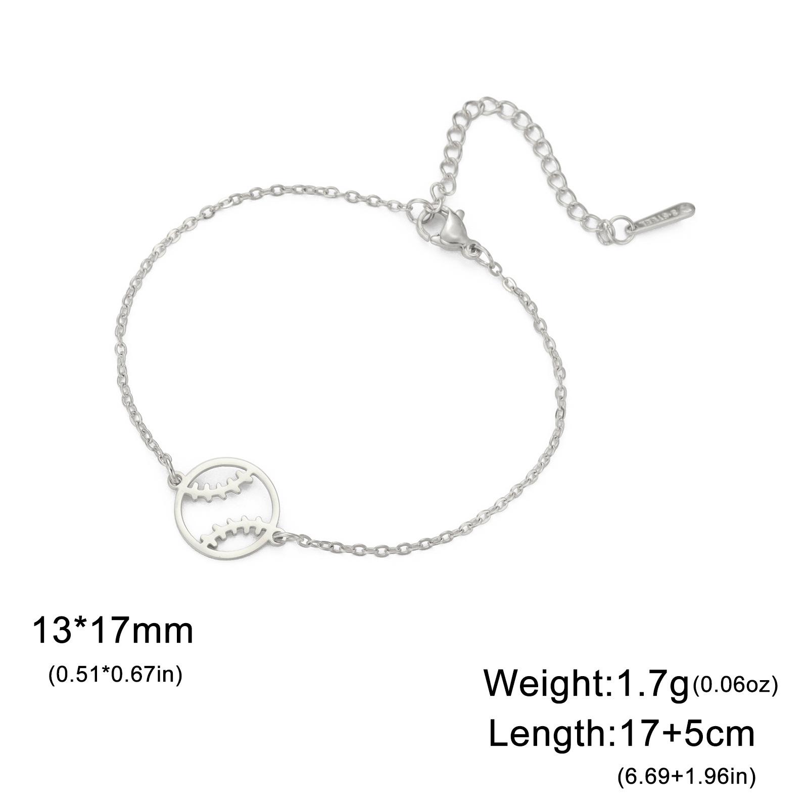 

Cut Sports Theme Pendant Bracelet Volleyball Basketball Tennis Football Jewelry Unisex