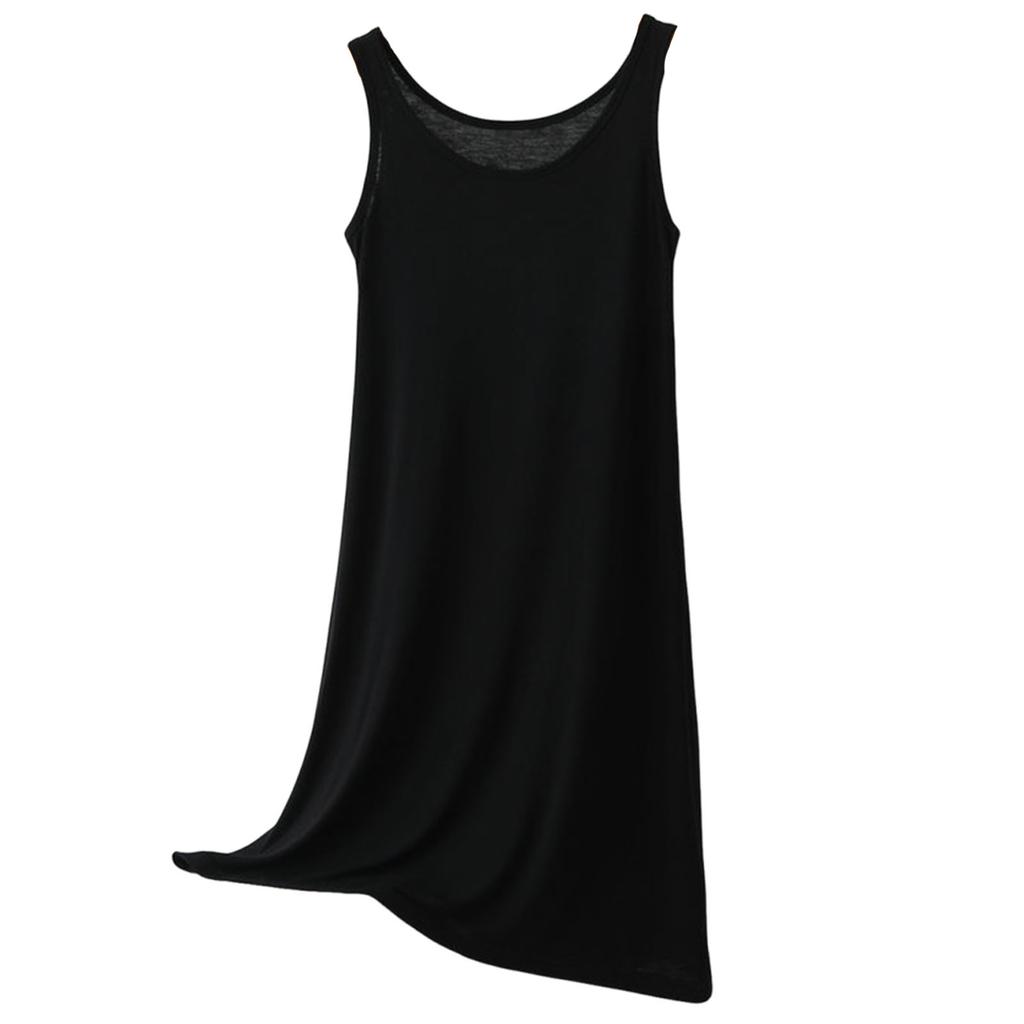 Women's Fashion Round Neck Sleeveless Tank Top Colour Casual Underwear Home Dress