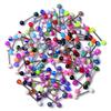 Acrylic Navel & Stainless Steel Tongue Ring Multi-Color Set