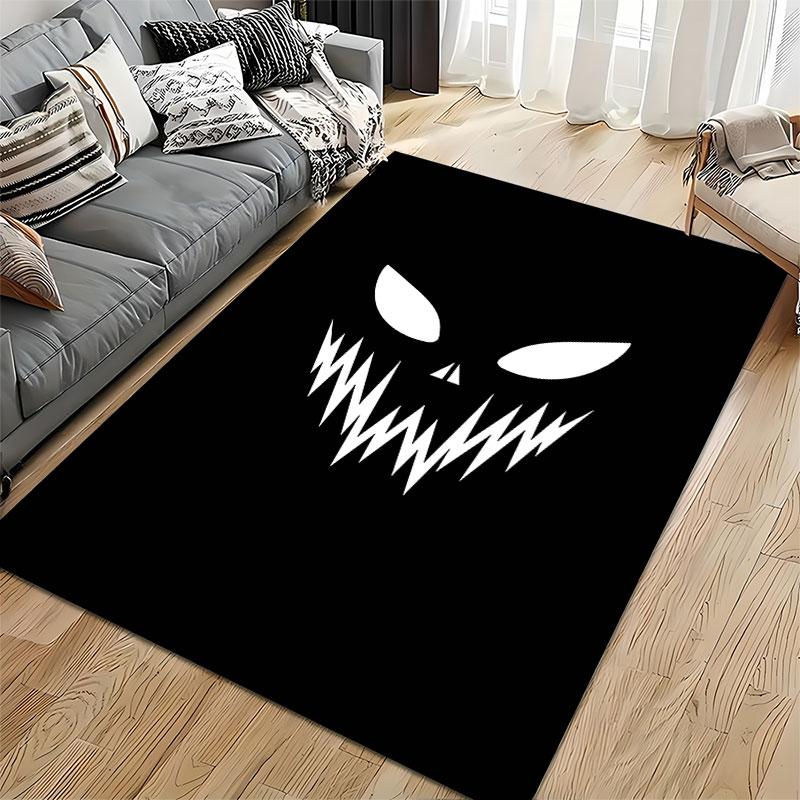 Evil Smiling Face Black Design suitable as a non-slip mat for the living room or bedroom sofa