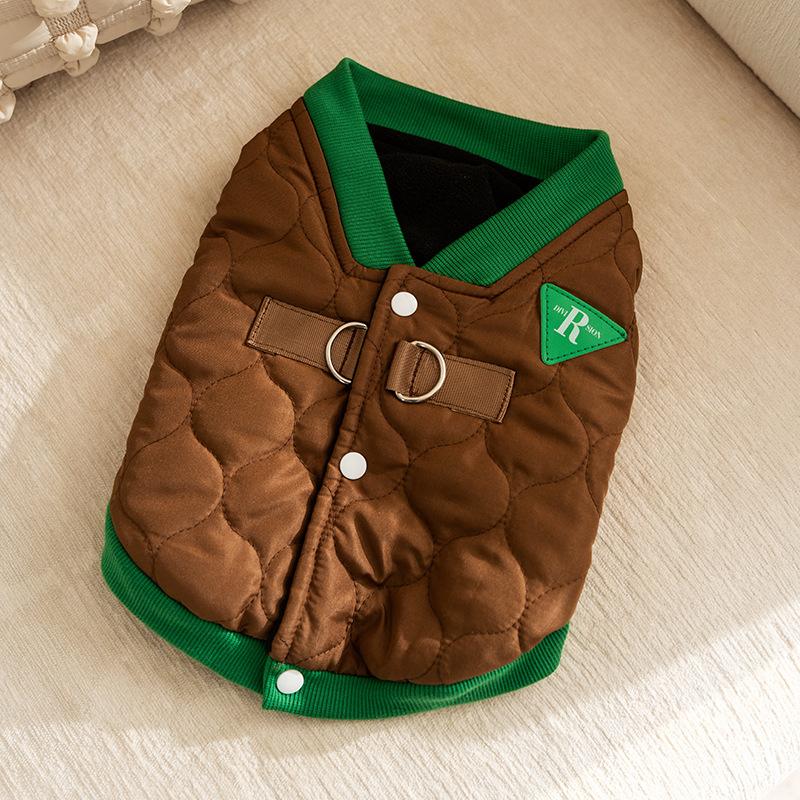 

Одежда для питомцев осень и зима теплая стеганая хлопковая корги тяга средняя собака хлопок одежда щенки взрослая собака одежда для собак L (recommended weight 15-10kg)