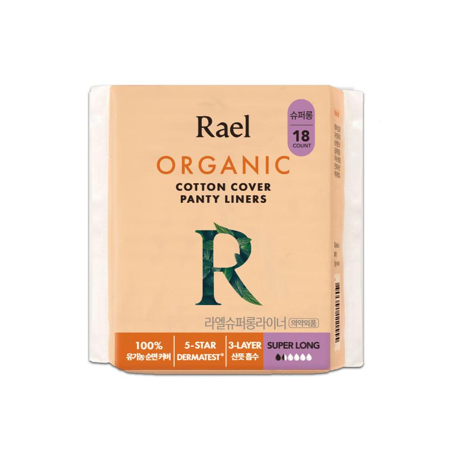 Rael Organic Cotton Cover Super Long Panty Liners (18 Liners) Super Long(18 Liners)