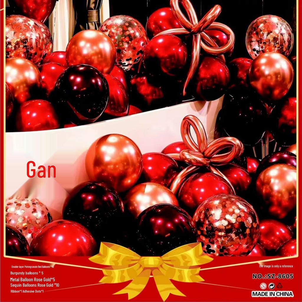 Pomegranate Red Wedding Balloons - 10 Inch Romantic Party & Proposal Décor