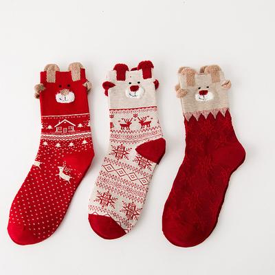 Christmas Women Cotton Socks Multi-Color Women's Winter Socks