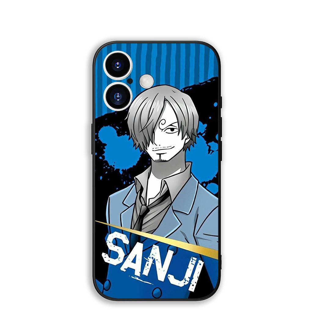

Cover for Apple iPhone 16 15 14 11 Pro Max 6 7 8 Plus + SE2 SE3 SE 2022 2020 8+ Phone Case Roronoa Zoro Sanji One Pieces Luffy iPhone 16 Plus