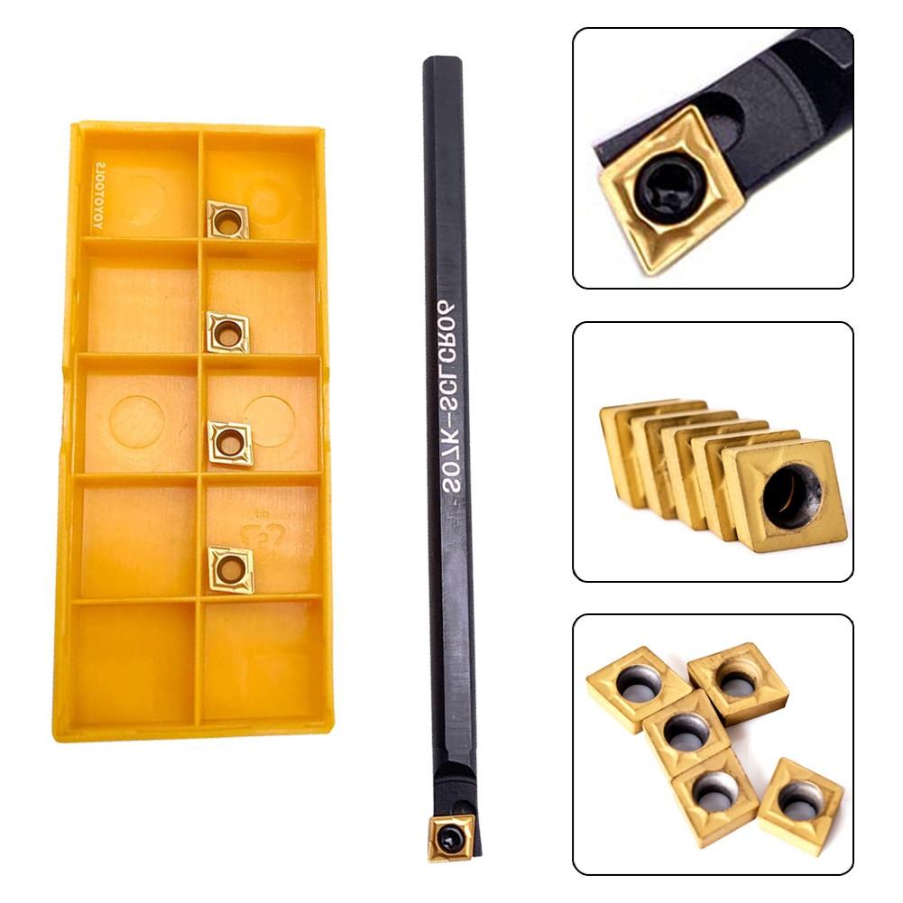 Boring Bar S07K-SCLCR06 with 5pcs CCMT060204 CCMT2(1.5) CNC Carbide Inserts