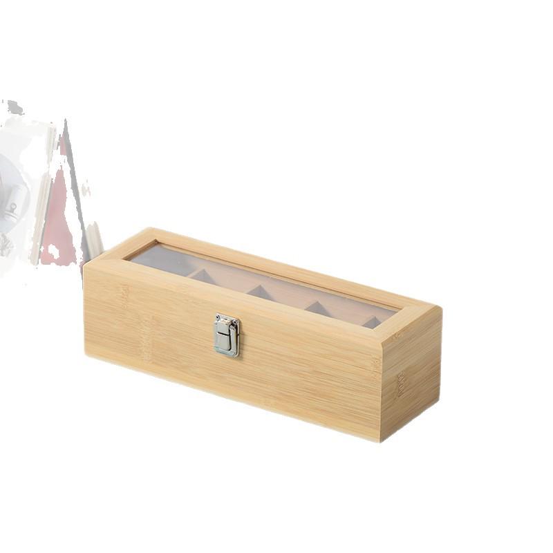 Transparent Acrylic & Wooden Desktop Storage Box - Jewelry, Tea Bags, or Gifts