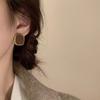S925 Silver Needle French Retro Square Oil Dripping Earrings New Earrings Women's Niche Design Earrings
