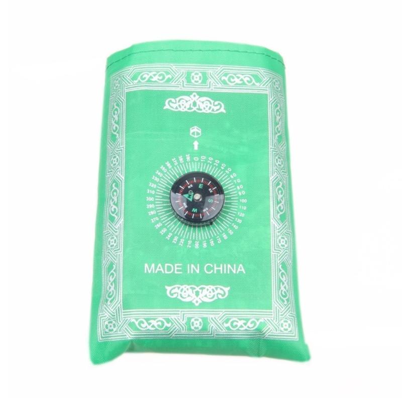5pcs Islamic Travel Prayer Mat Set Optional Compassed Waterproofie Polyester Prayer Carpet With Large Carry Bag 60x100cm