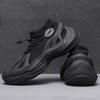 Autumn mesh breathable new high-elastic sports fly-woven thick-soled heightening sports and leisure shoes