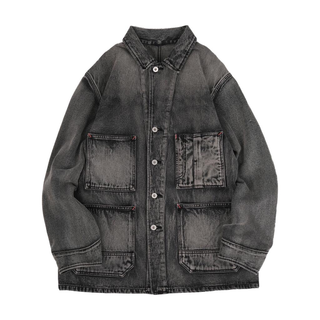 Bonrrow 40S Vintage Coverall Jacket_Beach Black