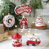 Christmas Tree Shaped Ball Christmas Tree Decorative Pendant Christmas Gift Bag Car House Snowman Garland New Year Ornament