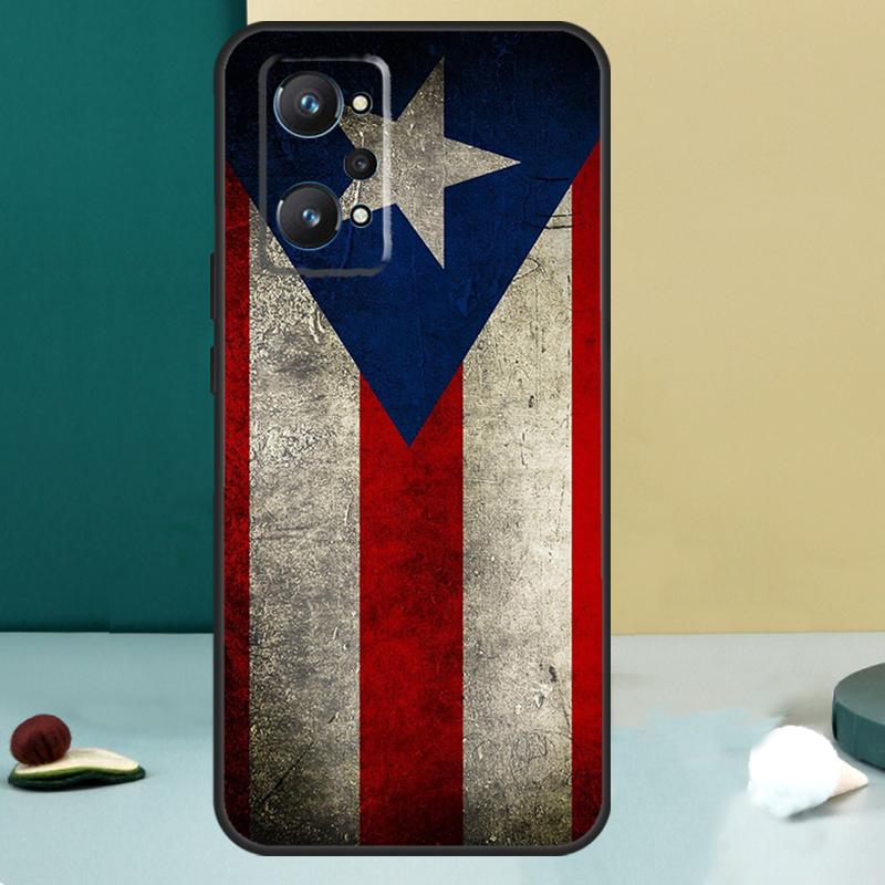 Puerto Rican Flag For Realme GT 7 Pro GT 5 6 6T C67 C61 C55 C53 C51 C21Y C25S C75 10 11 12 13 14 Pro Plus Case