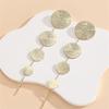 New Metal Long-style Round-patterned Fringed Earrings - A Simple and Versatile Accessory with A Subtle Design That Is Exclusive.