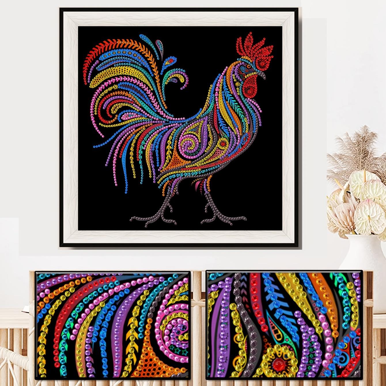 

5D своїми руками Алмазний живопис Великий півень Алмазна вишивка Повне укладання Аніме Набори для вишивки хрестиком Домашній декор Ручна робота Подарунок Round 30x30cm