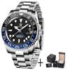 PAGANI DESIGN Nuevo PD-1662 V6 Relojes Mecánicos para Hombre Lujo Bisel de Cerámica Reloj Automático 10Bar Impermeable Reloj GMT para Hombre