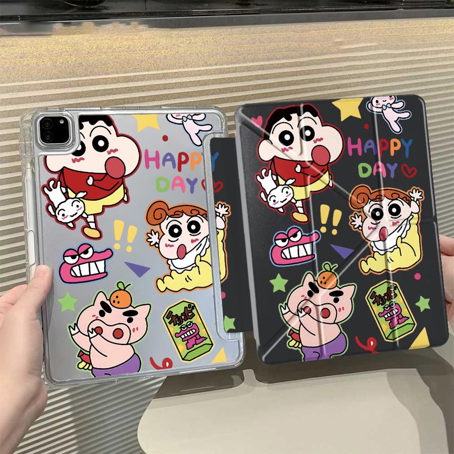 

Happy Crayon Shin-Chans Y-Fold Holder Cover Tablet Case For iPad Pro 2025 Mini 6 7 Pro 11th 10th 9th 8th 7th 12.9inch Air 4 5 M3 iPad Mini 6 8.3