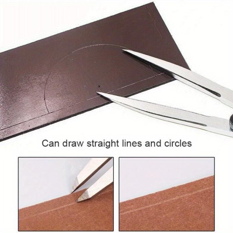 Practical Leathercraft Line Marking Gauge Adjustable Compasses Gauges Wing Divider Rotating Scratch Gauge Handcraft Leather Tool