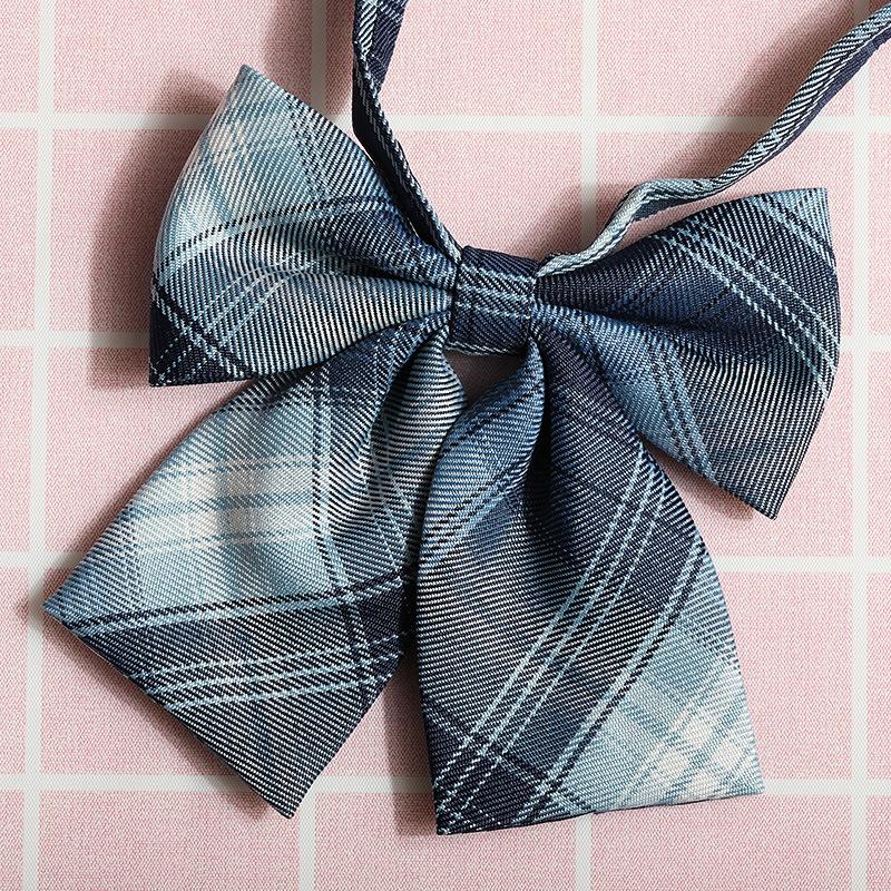 Jk Japanese Plaid Korean Version Of Collar Flower Graduate Female Collar Flower College Wind Streamer Jk Bow Shirt Accessories Sailor Suit