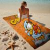 proof beach towel with a Cute Garfield pattern - soft,absorbent,quick-drying,machine washable - perfect for swimming,camping,bathing