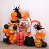 103 Pieces of Black and Orange Basketball Themed Balloon Decoration Set for Boys' Birthdays Sports Bars,and Watching Sports