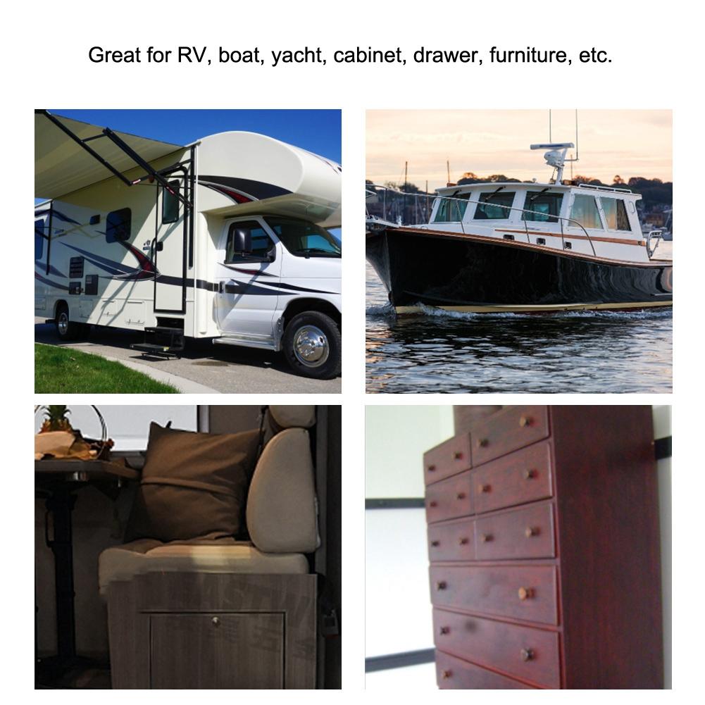 Car Boat Keyless Push Button Lock RV Cabinet Drawer Safety Latch Lock