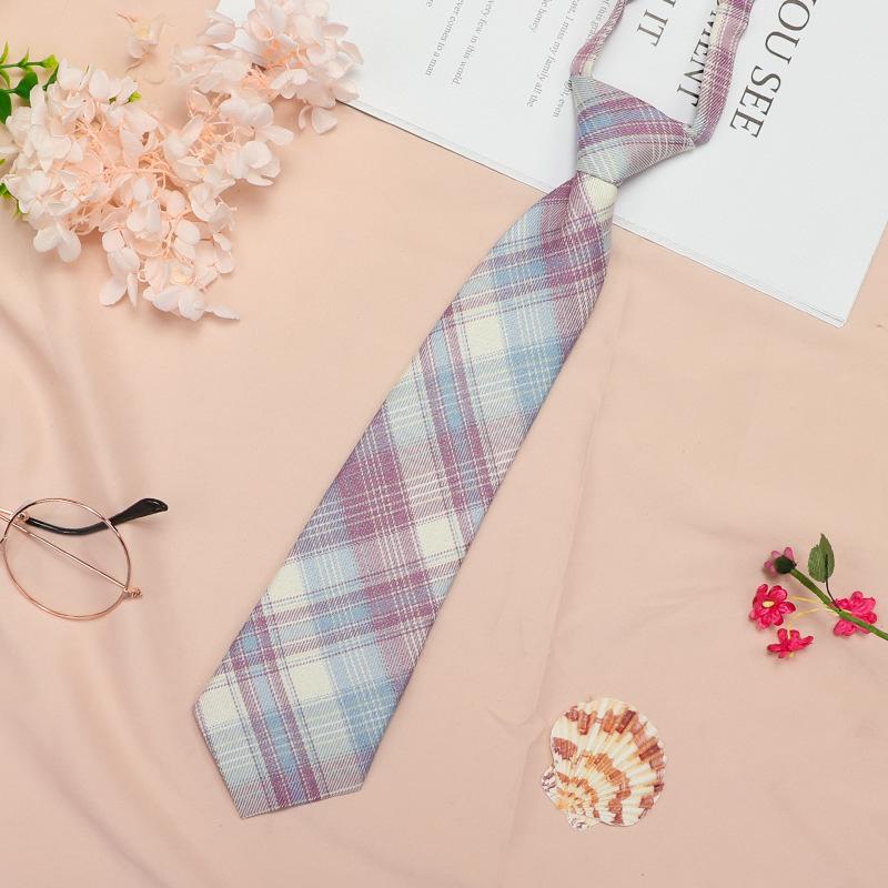 Japanese Plaid Black Bow Tie Collar Rope Women'S Necktie College Wind Streamer Jk Bow Shirt Ins Sailor Suit