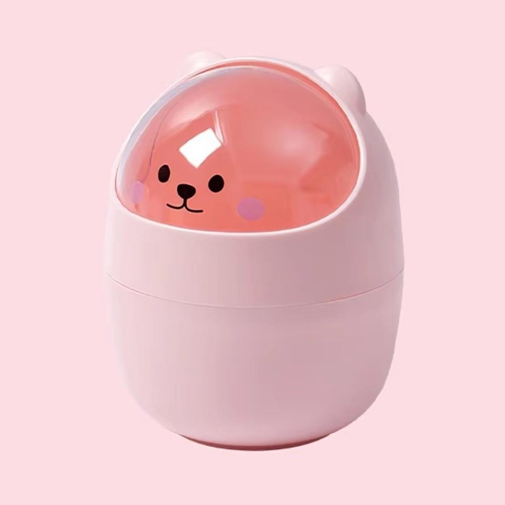 Mini Storage Bin With Lid Garbage Storage Bucket New Wastebasket Desktop For Home