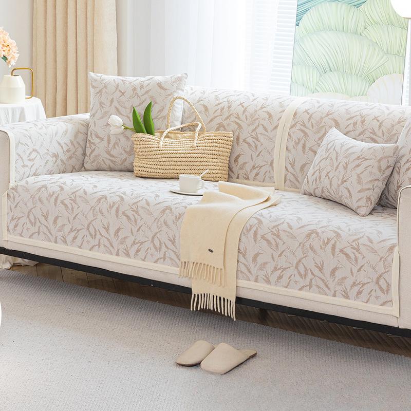 Sofa Cushion Light French Cream Style Four Seasons Universal Light Luxury and Simplicity Non-Slip Leather Cover Cover Cloth Cushion Korean Style