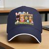 Funny Easter Cats Ears Bunny Eggs Running Hippie Trucker Hat For Unisex Women Sunscreen Fashion Baseball Caps