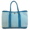 Hermes Garden Party TPM Hand Bag Tote Bag Toile Offishe/Leather Blue