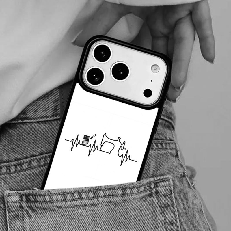 

Сердце бьется для швейной машинки Чехол для телефона для iPhone 16e 15 14 13 12 17 Pro Max Plus Air 17pro Чехол Coque iPhone 14 Plus