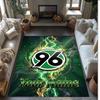 Hannover 96 Printed Crystal Velvet Rug Non‑Slip Crystal Velvet Carpet For Sofa Bedroom Indoor Home Decoration