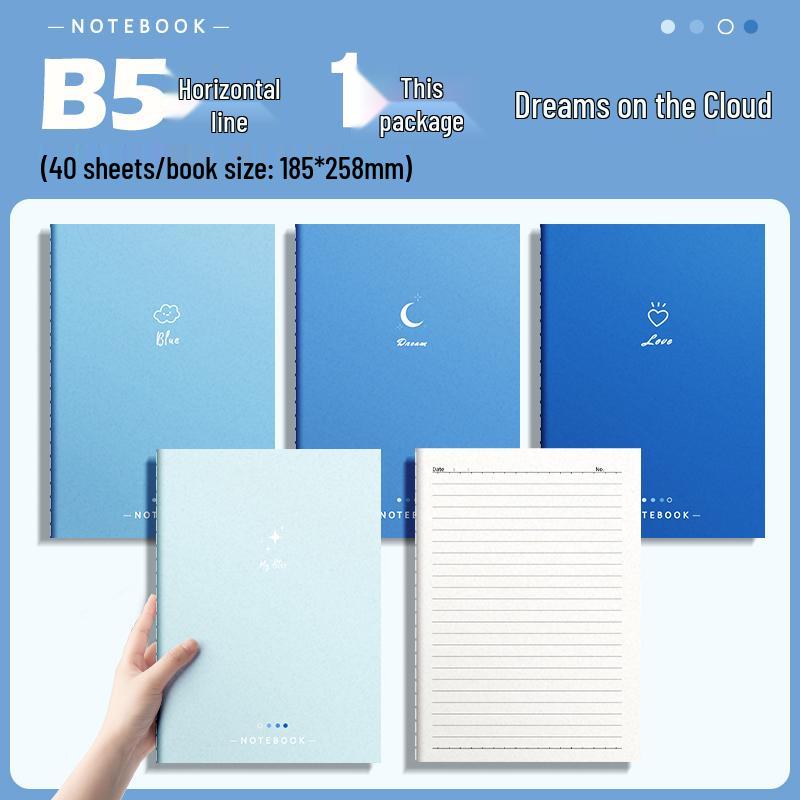 Gradient Color Soft Cover Notebook, Large 16K for Middle & High School Students.