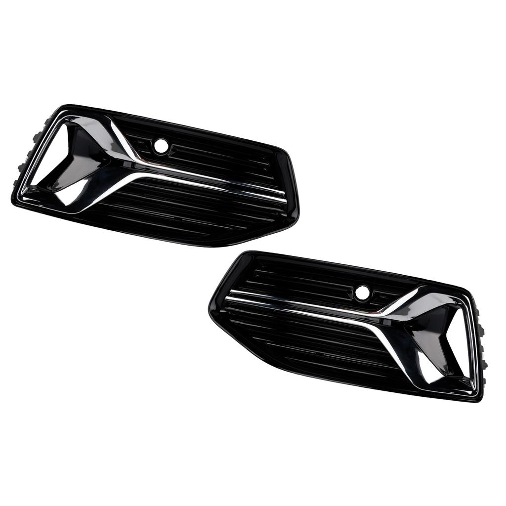 2PCS Front Bumper Fog Light Cover Grille Grill Fit A6 C8 2019-2023