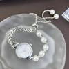 New Women's Luxury Pearl Bracelet Watch with Shell Dial, Trendy Design, Elegant Daily Wear Quartz Watch