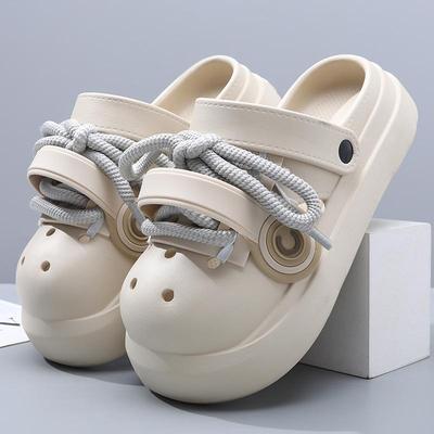 Sandali Estivi da Donna Stile Stringato 2 Modi per Indossarli Moda Coppie Zoccoli con Zeppa Pantofole Morbide in EVA con Suola Spessa da Uomo per Spiaggia e Strada
