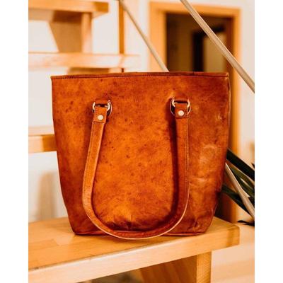 Leather Shoulder Bag Tote A Perfect Shopping Brown Women's 16" Vintage Large Women’s Shoulder Bags