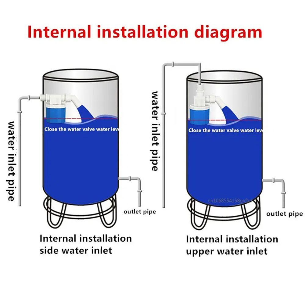 1Pcs Straight-Through Floating Ball Valve Inside Plug-in Male Thread Water Level Control Valve 1/2" 3/4" 1" Tank Valve