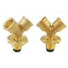 Brass Valve Fittings Y-shaped with Switch Gas Splitter Adapter Fire Stove Diversion Stress Relief Gas Tap Changer
