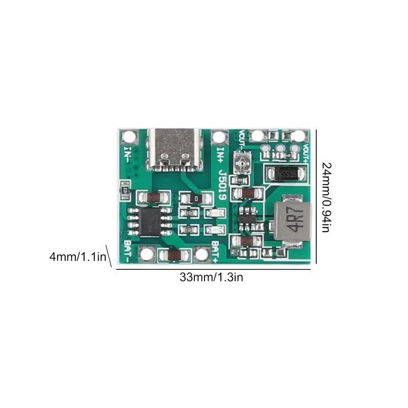 5-50pcs Type-C TP4056 5V 2A Li-ion 18650 Lithium Battery Charger Module DC-DC Charger Discharge Power Board Step Up Boost Module